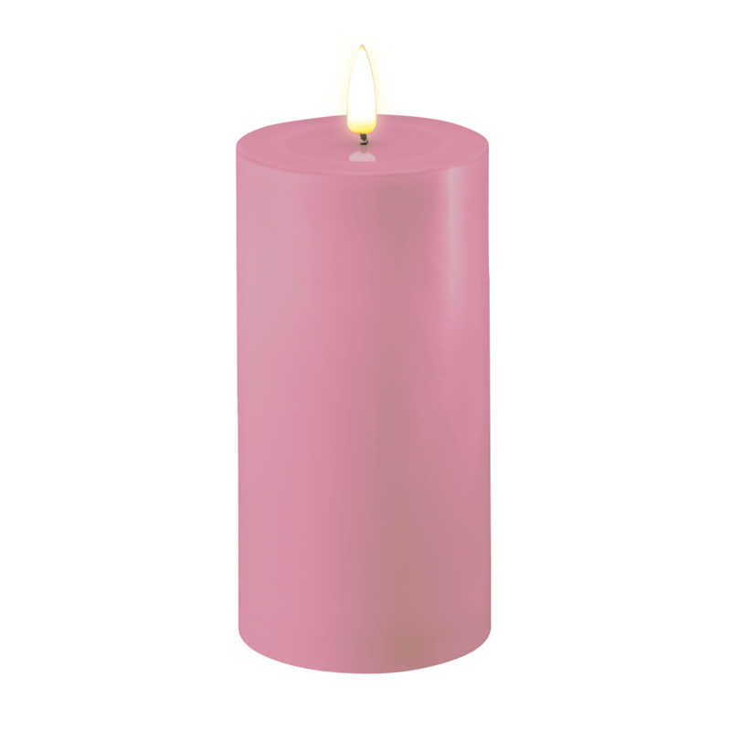 Flameless LED Lavender Wax Pillar Candle