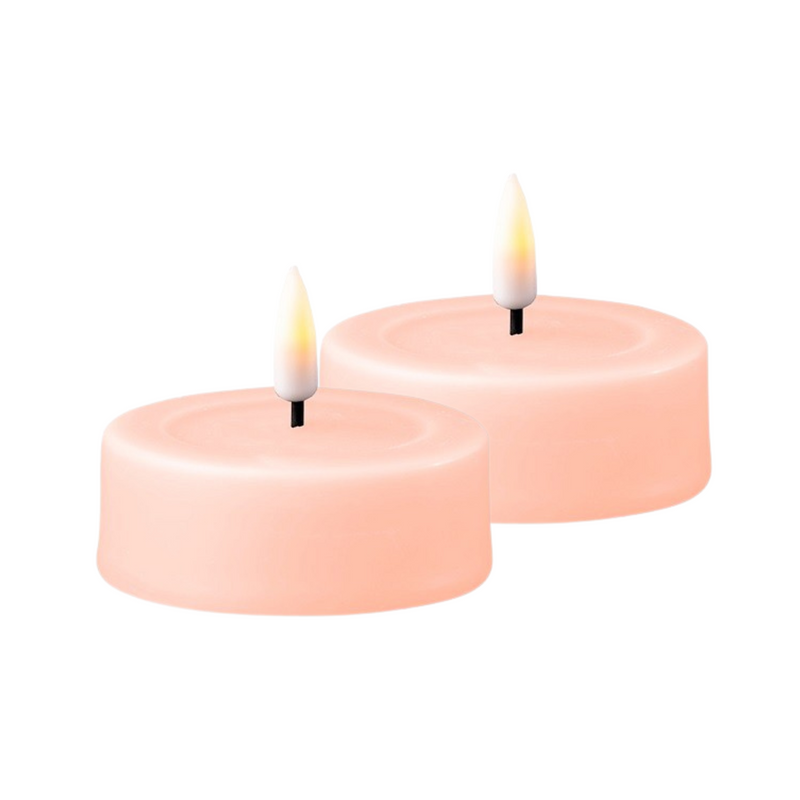 Flameless LED Light Pink Set of 2 Tealights