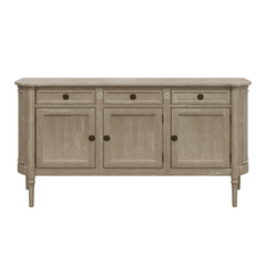 Alouette Washed Dove Grey 3 Door 3 Drawer Sideboard