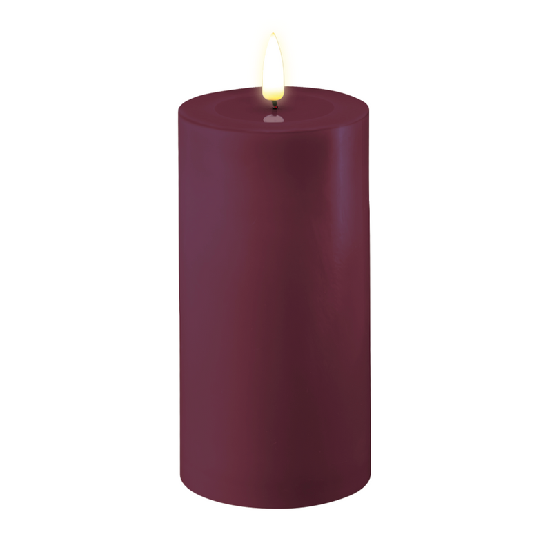 Flameless LED Violet Wax Pillar Candle