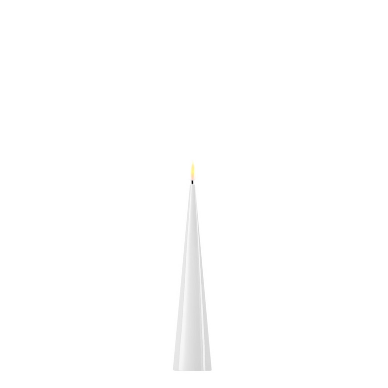 Flameless LED White Cone Candle