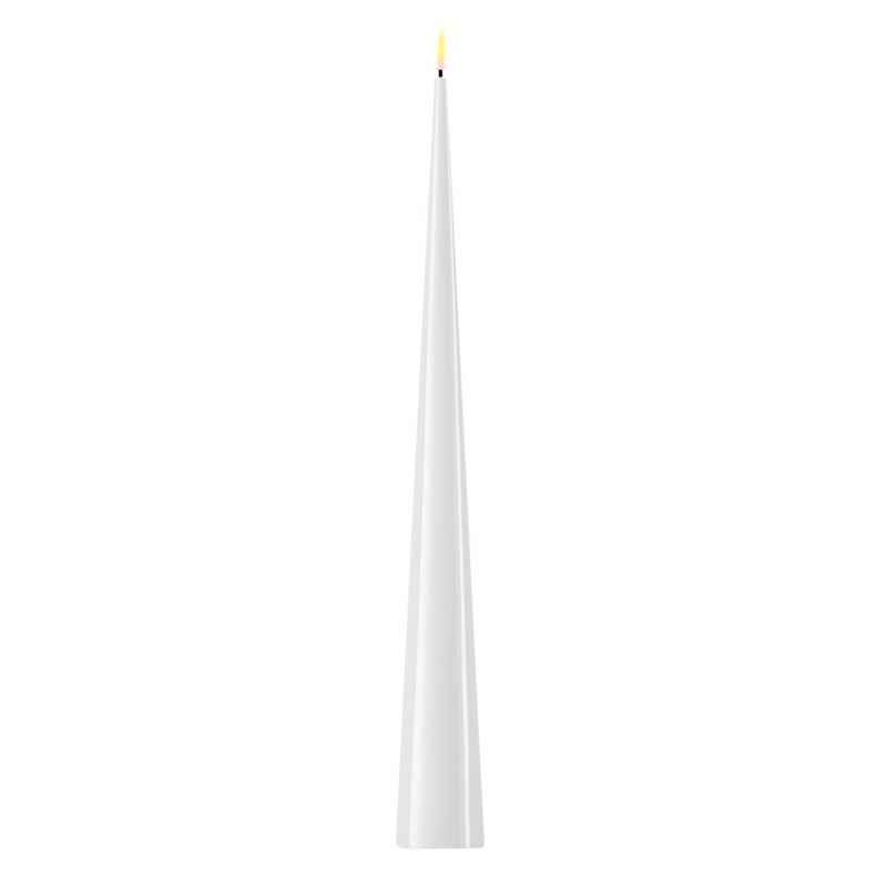 Flameless LED White Cone Candle