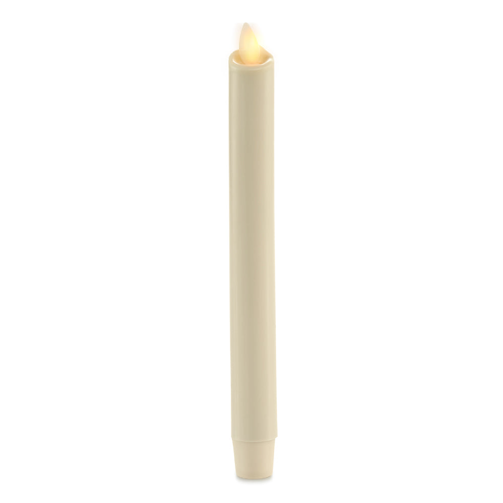 Luminara Living Flame LED Taper Candle, 23cm, Ivory – Plum Retail