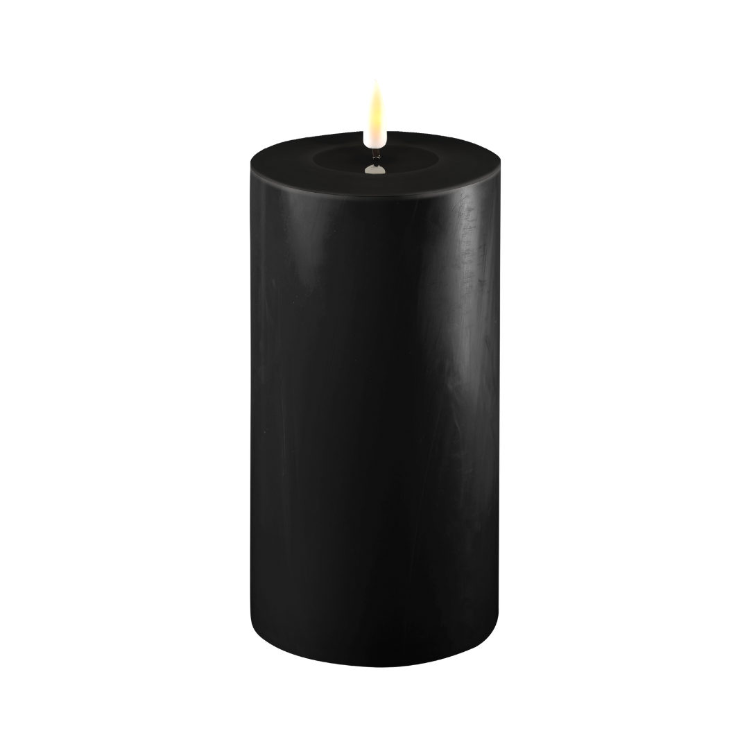 Deluxe Homeart Black Flameless LED Candle - Real Flame Technology ...