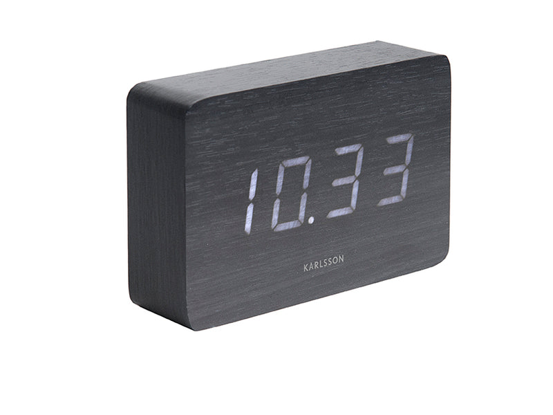 Square Black LED Alarm Clock