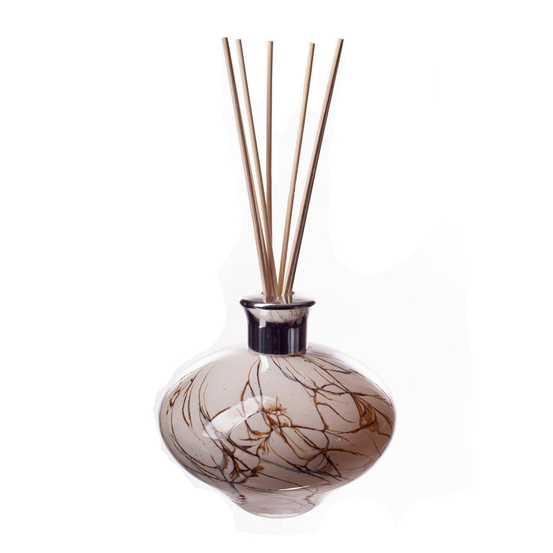 Glass Oval Reed Diffuser in Cream Marble