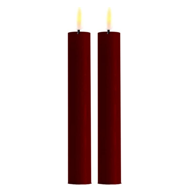 Flameless LED Bourgogne Wax Pillar Candle