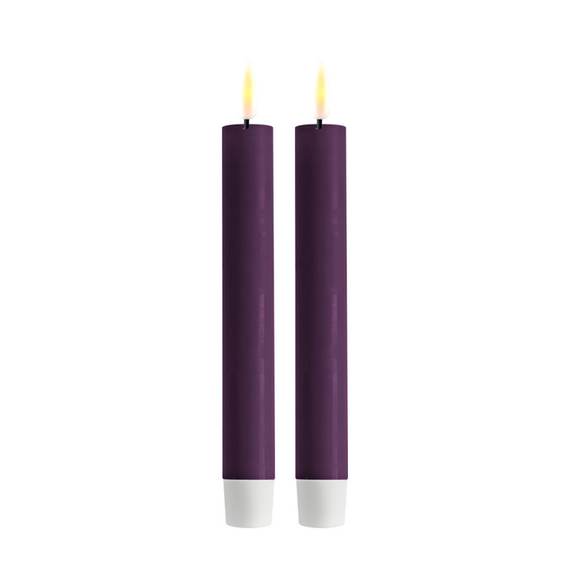 Flameless LED Dark Purple Wax Pillar Candle