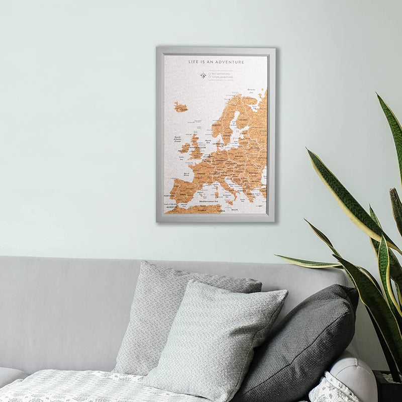Map of Europe Travel Corkboard