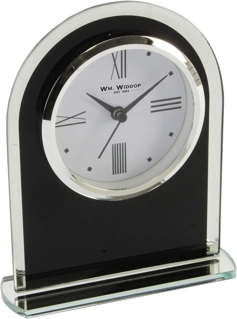 Black & Clear Arched Mantel Clock