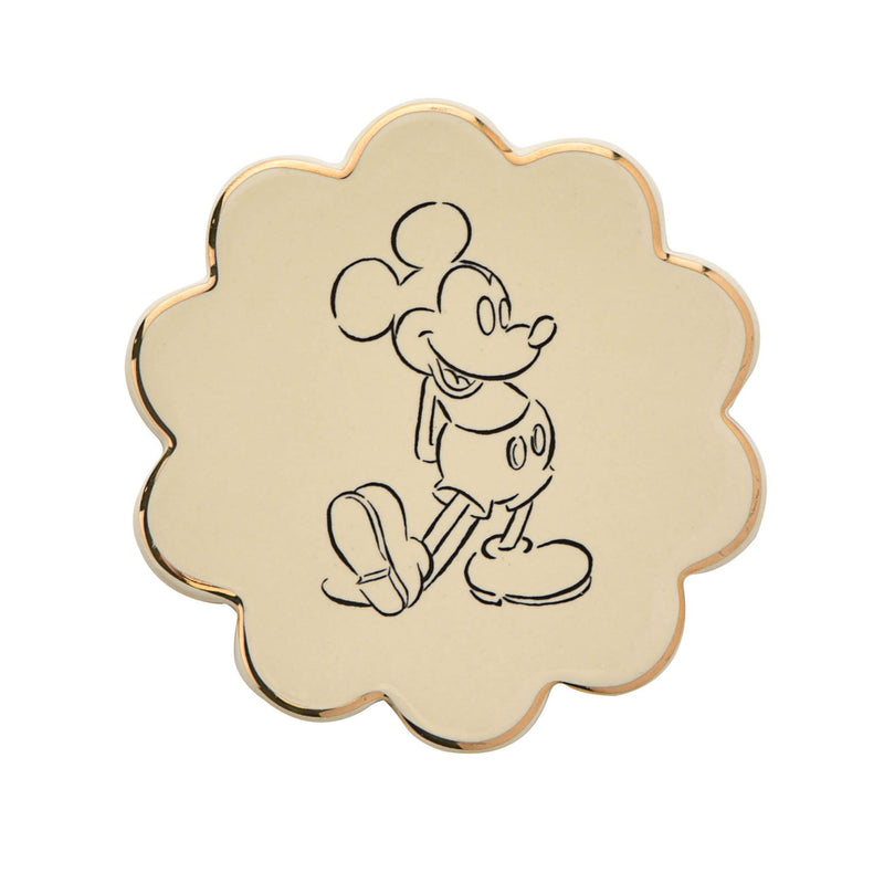 Mickey Mouse Scalloped Ceramic Coaster Set of 4