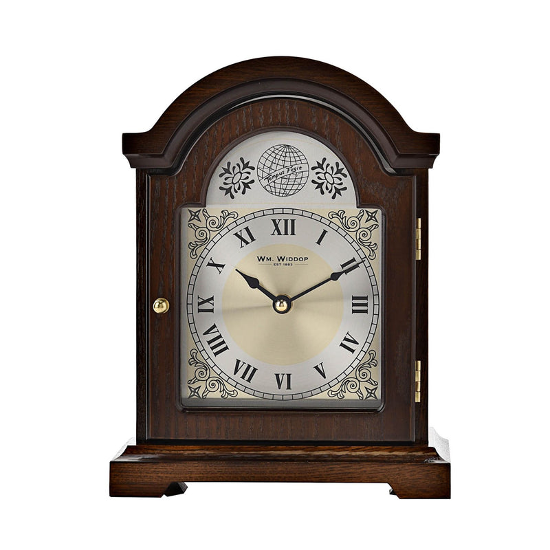 Broken Arch Wooden Mantel Clock