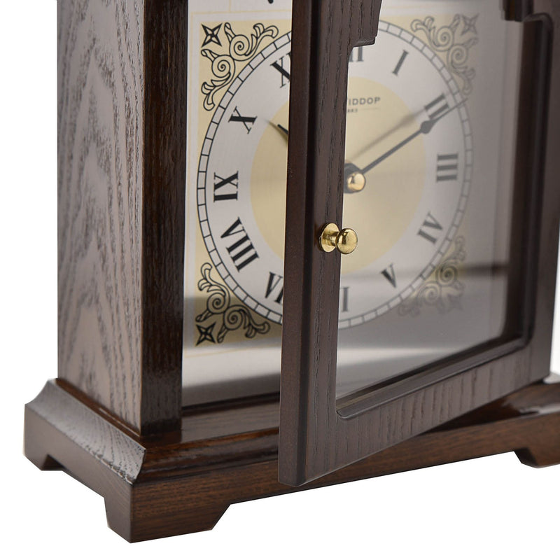 Broken Arch Wooden Mantel Clock