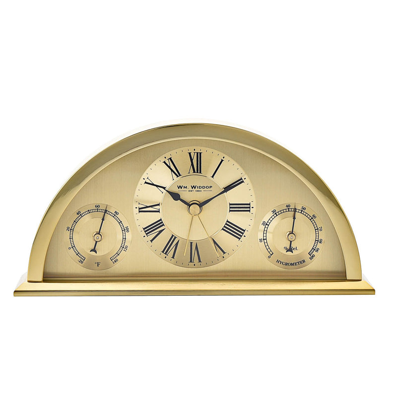 Gold Crescent Mantel Clock