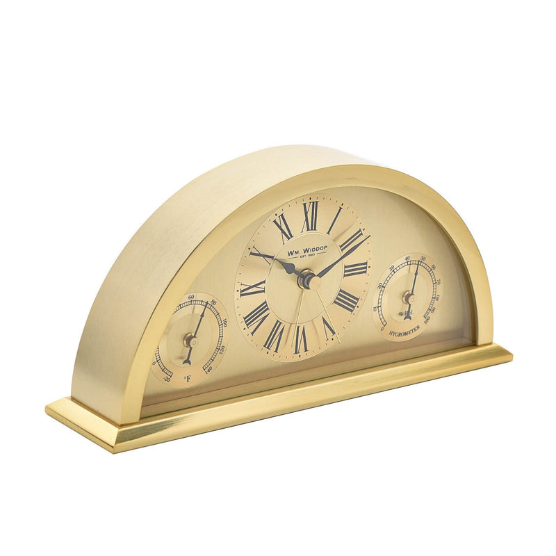 Gold Crescent Mantel Clock