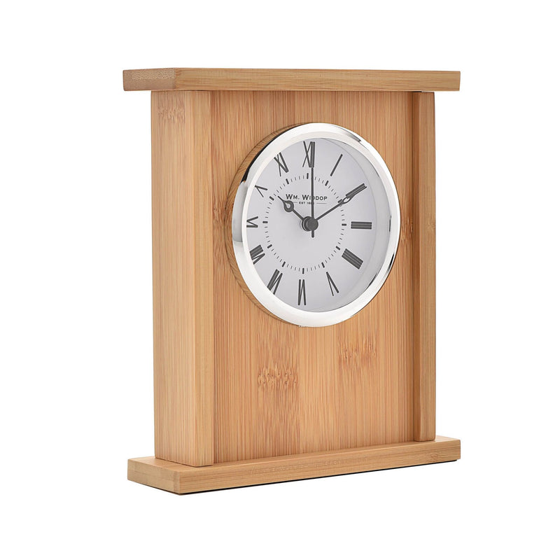 Bamboo Wood Mantel Clock