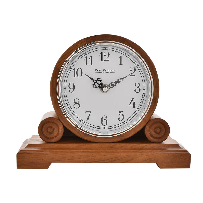 Barrel Mantel Clock, Oak