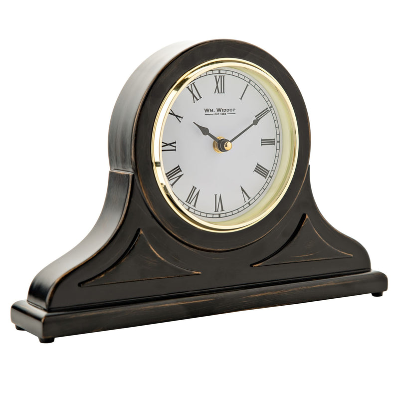 Dark Wood Barrel Mantel Clock